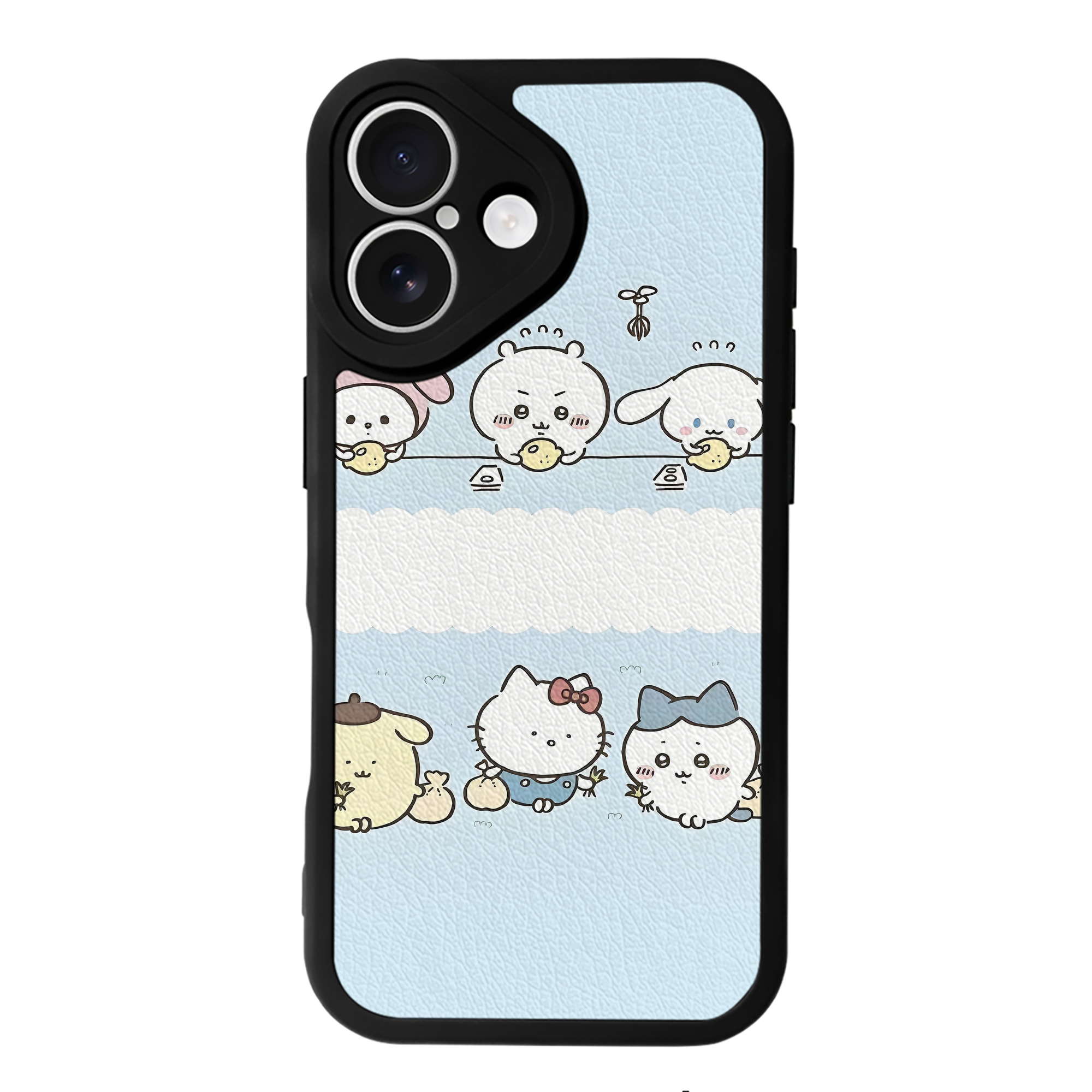 （画像用） ちいかわ Chii-kawa 【iPhone 16シリーズ対応】シリコンスマホケース（レザー調） 材質：シリコン